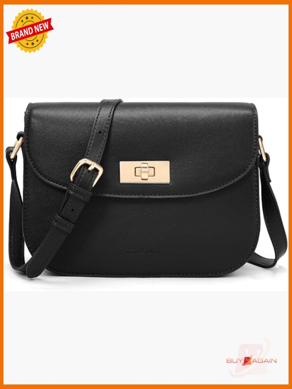 Smooth Vegan Leather Crossbody Purse With Adjustable Strap
